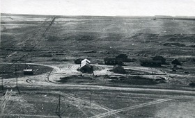 Елшанский газовый  промысел 1940-50-е года. Вид сверху.