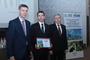 Дмитрий Будко — победитель конференции вместе с членами конкурсной комиссии Д. Садовсковым и В. Бекленищевым